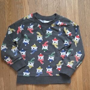 Size 5 110cm Hanna Andersson Winter Polar Bear Sweatshirt EUC